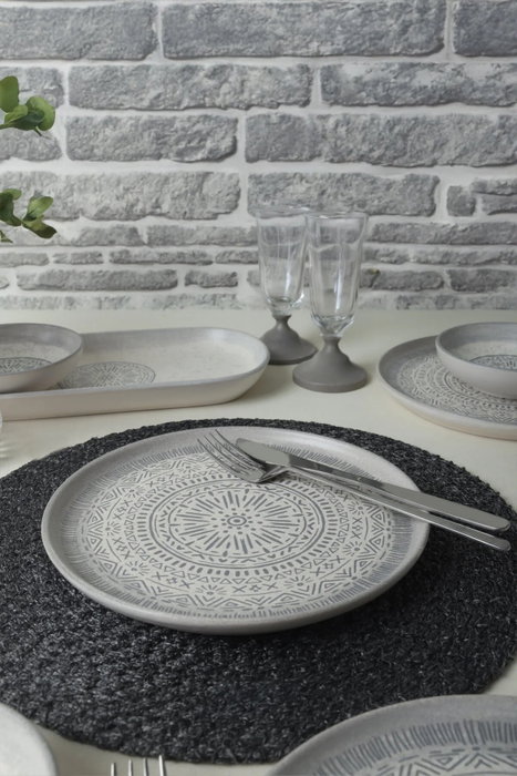 Hermia Set de Desayuno de 10 Piezas Color Piedra